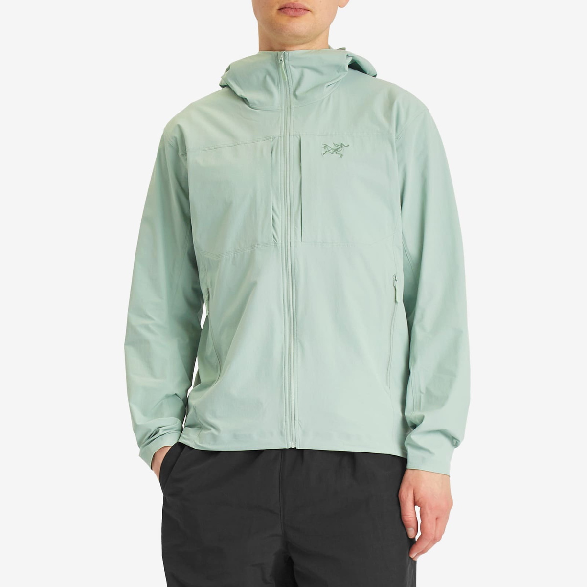 Arc'teryx Men's Gamma Lightweight Softshell Hoodie in Stone Green