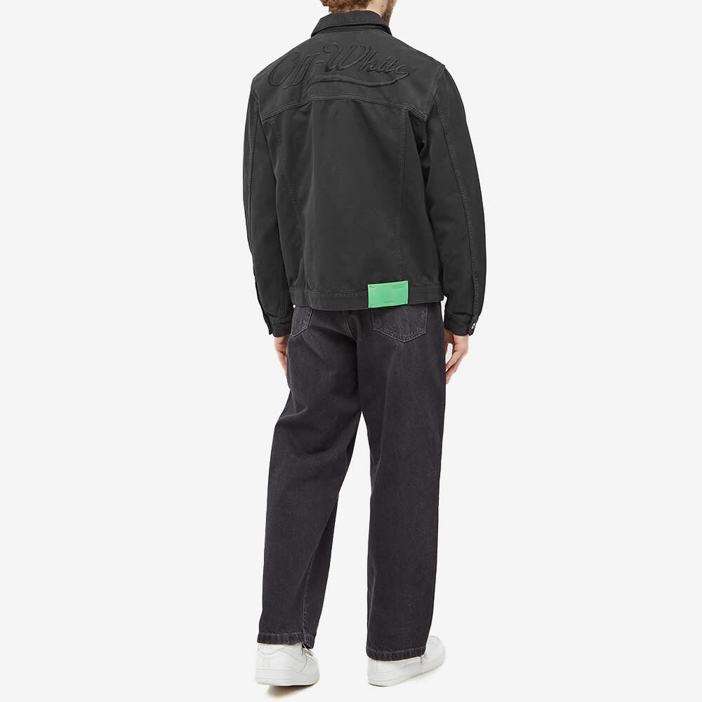 Off-White Men's Wave Off Canvas Skate Jacket in Black Off-White