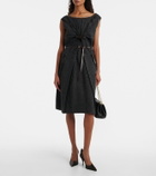 Prada Ruffled wool minidress