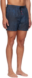 Hugo Blue Printed Swim Shorts