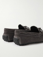 Tod's - Gommino Suede Driving Shoes - Gray