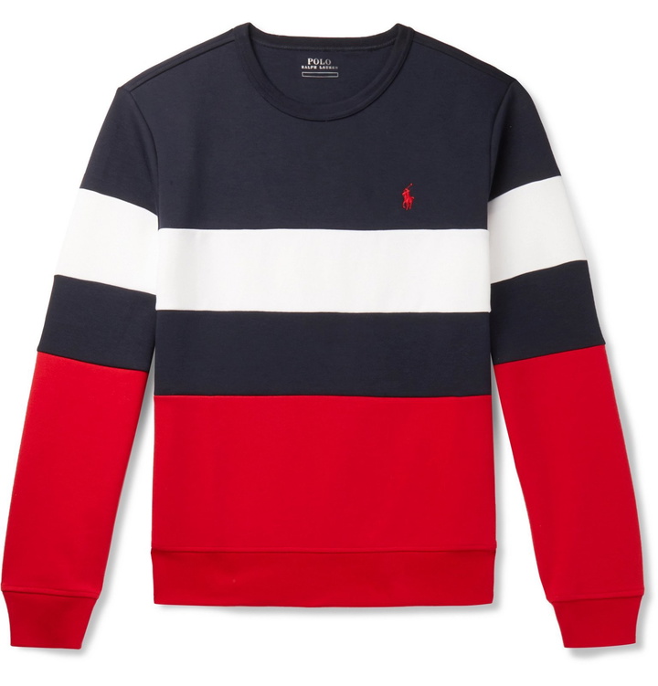 Photo: Polo Ralph Lauren - Striped Jersey Sweatshirt - Blue