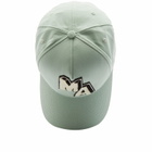 AMIRI Men's Chenille MA Patch Canvas Cap in Frosty Green