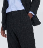 Comme des Garçons Homme Deux Striped wool tweed suit pants