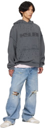 Ksubi Gray Blasted Ekcess Hoodie