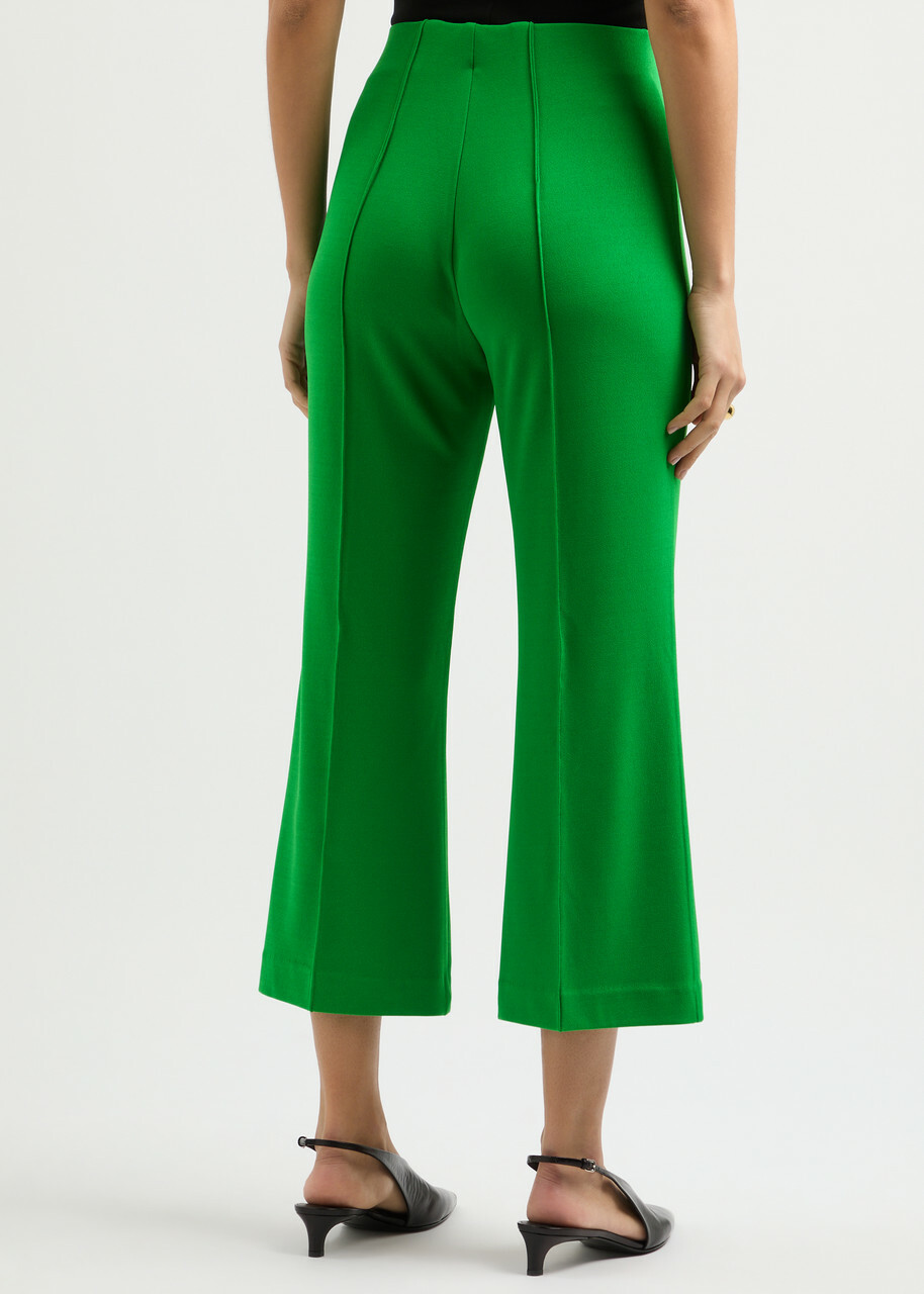 Day Birger ET Mikkelsen Berger Cropped Stretch-jersey Trousers Green XS (UK6 / XS)