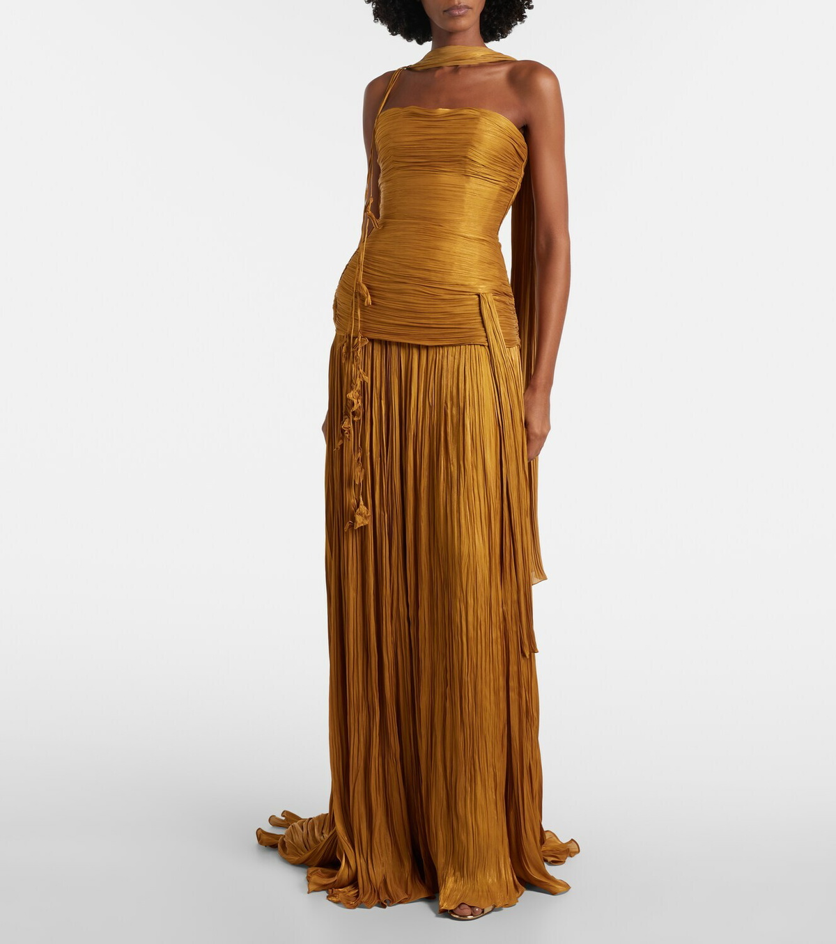 Marmar Halim Peplum ruched gown