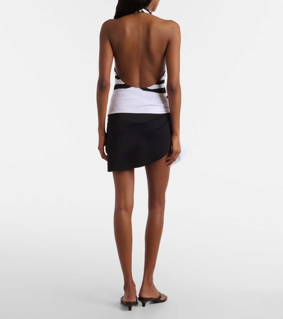 Balmain Asymmetric beach cover-up