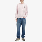 Stone Island Men's Long Sleeve Patch T-Shirt in Pink