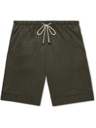 Zimmerli - Straight-Leg Sea Island Cotton Drawstring Shorts - Green