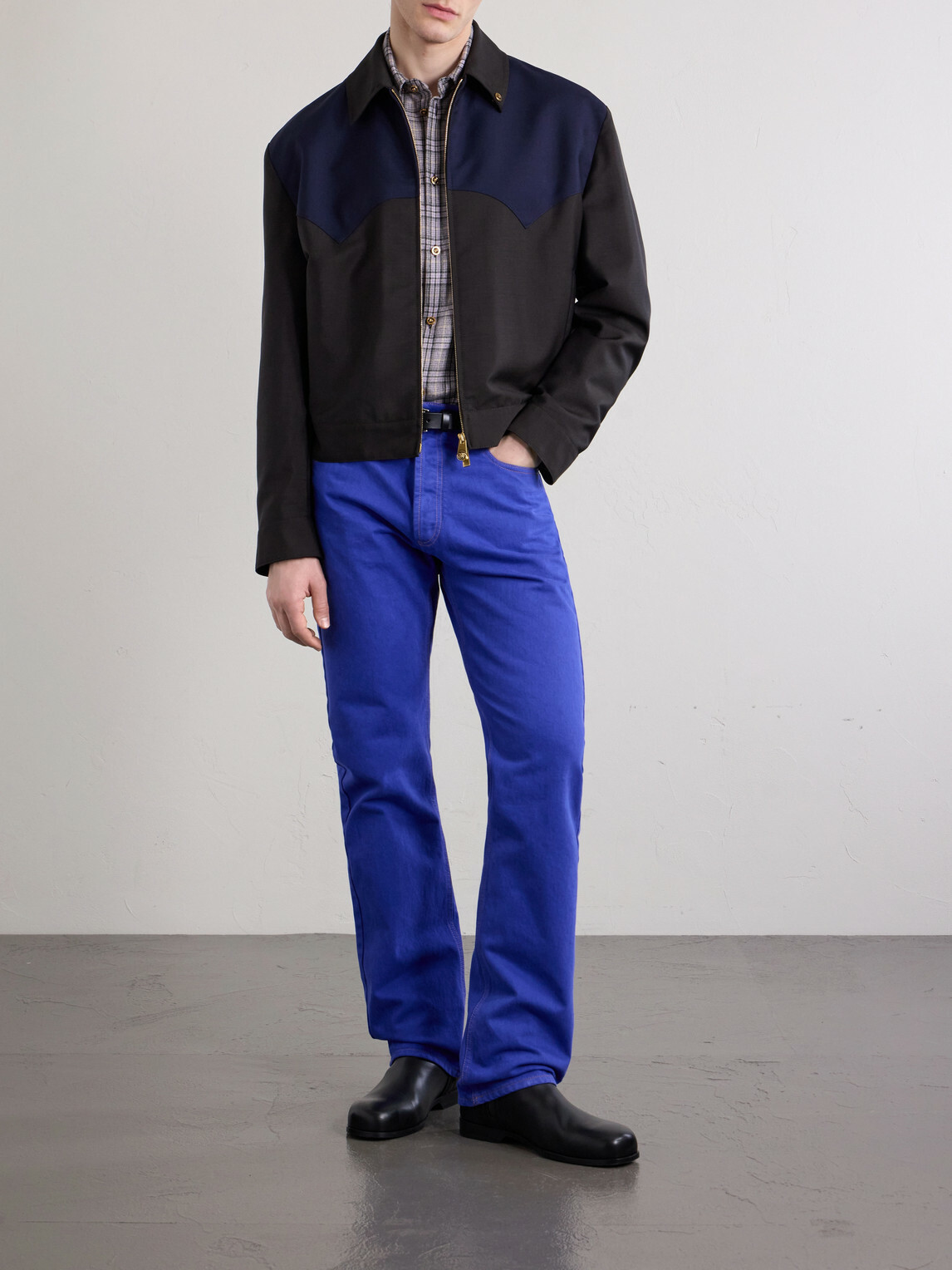 Versace - Straight-Leg Logo-Appliquéd Jeans - Blue