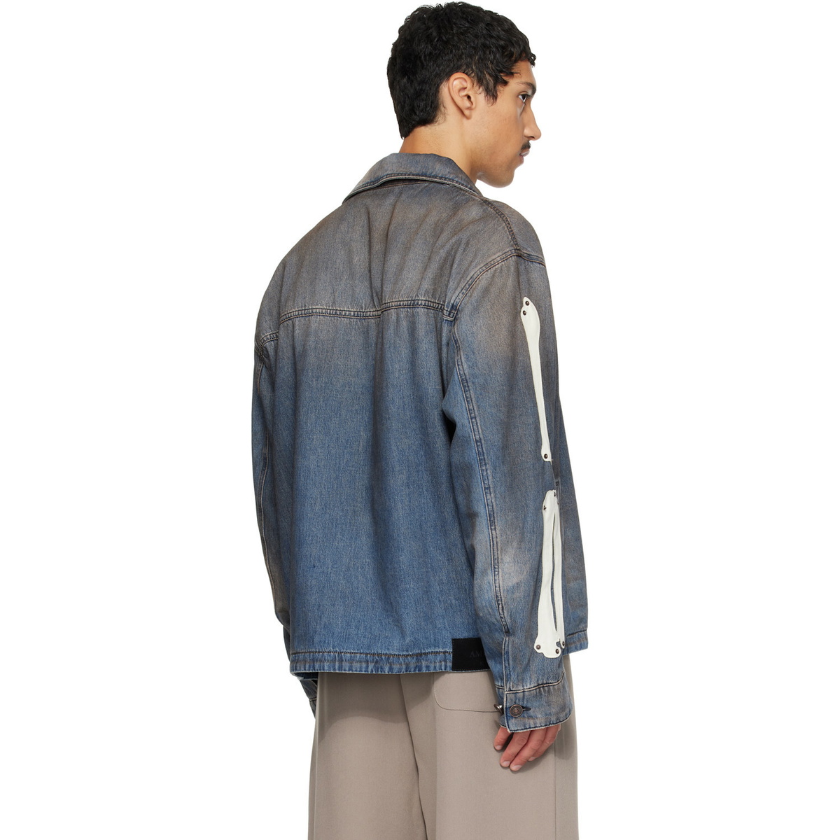 AMIRI Blue Bones Denim Blouson Jacket