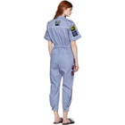 Miu Miu Blue Denim Mechanic Jumpsuit