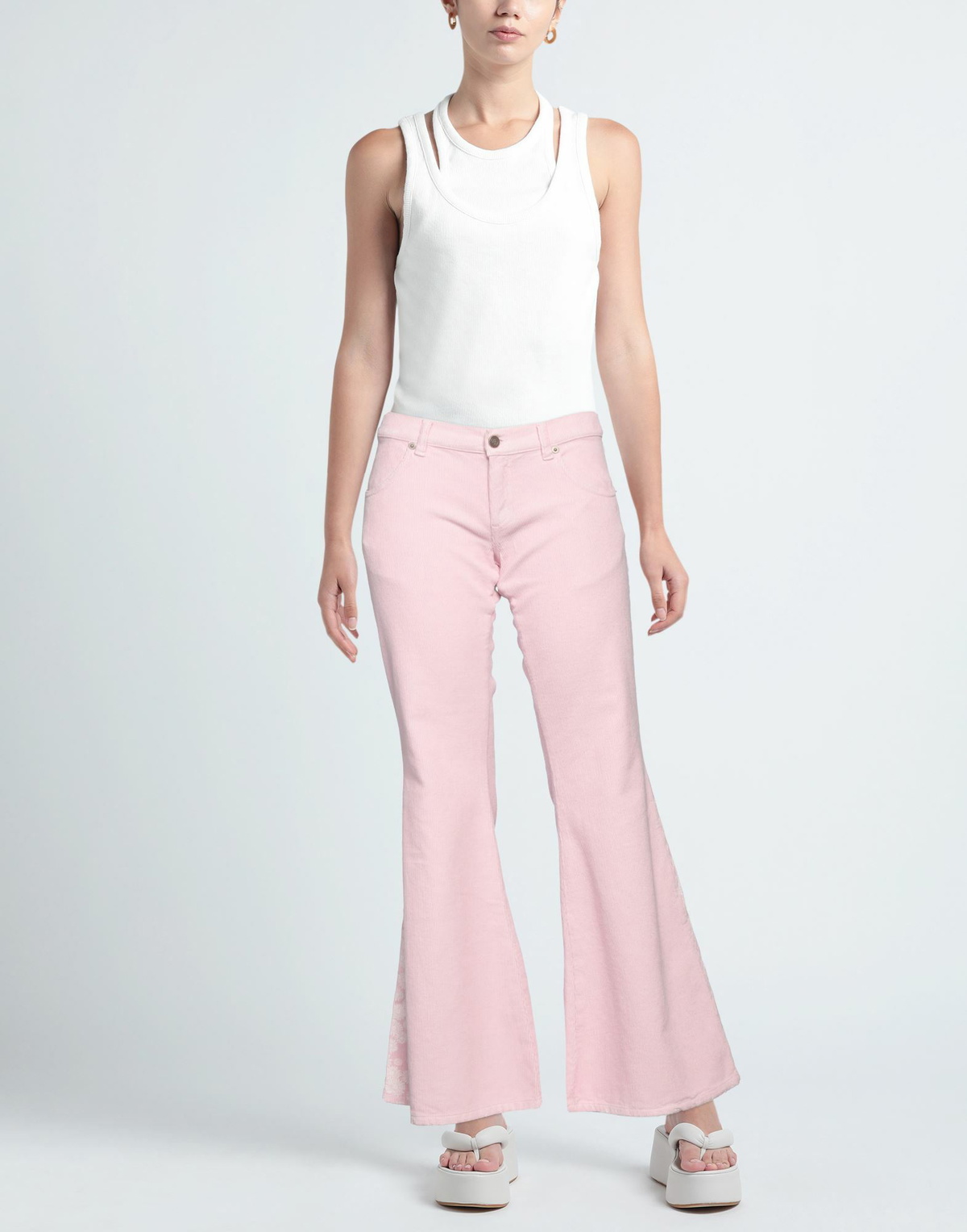 Erl Womens Pants Light in Pink