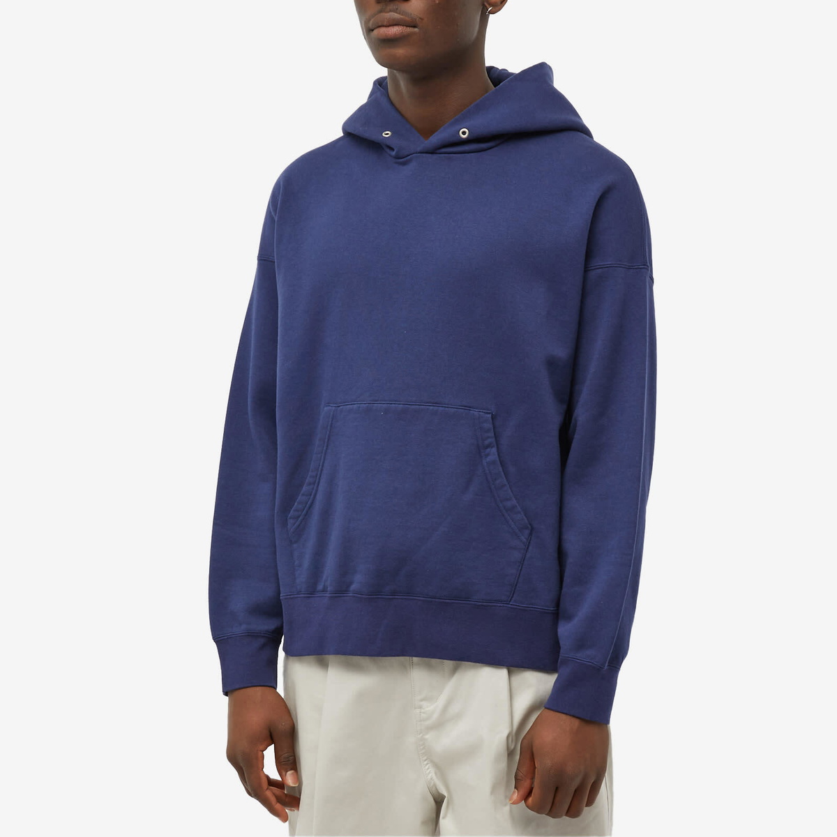 Visvim Men's Vivism Ulitmate Jumbo Popover Hoody in Navy Visvim