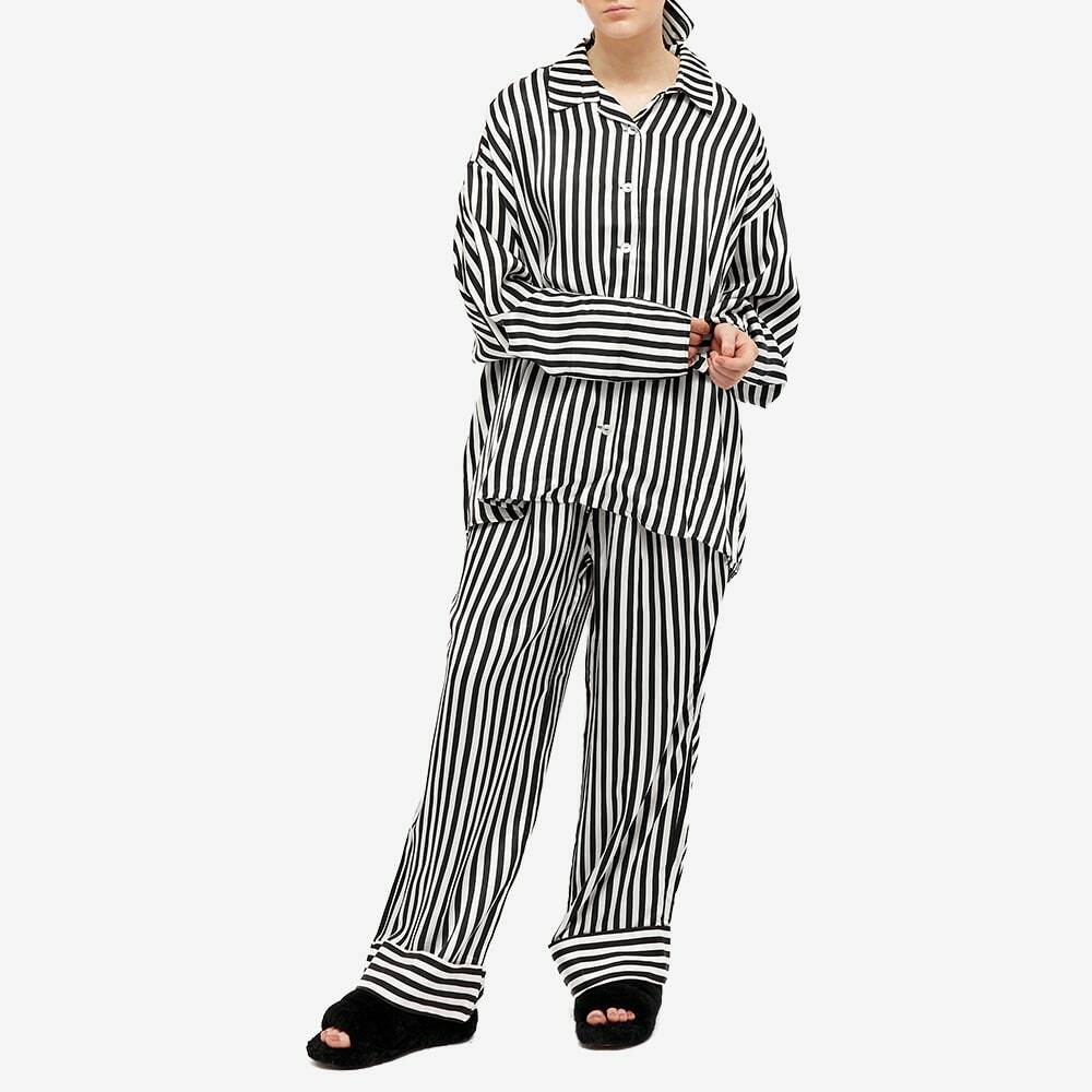 Sleeper Women s Striped Sizeless Pajama Set in Black White Sleeper