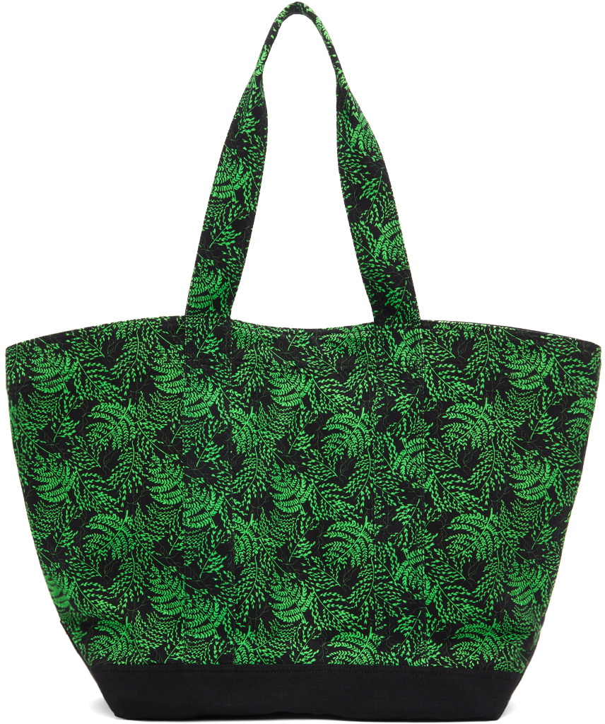 SSENSE WORKS SSENSE Exclusive Jeremy O. Harris Black & Green Cursive Text Tote