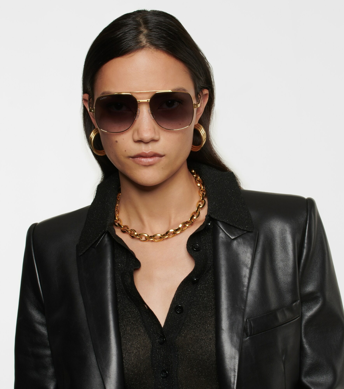 Cartier Eyewear Collection - Santos de Cartier aviator sunglasses