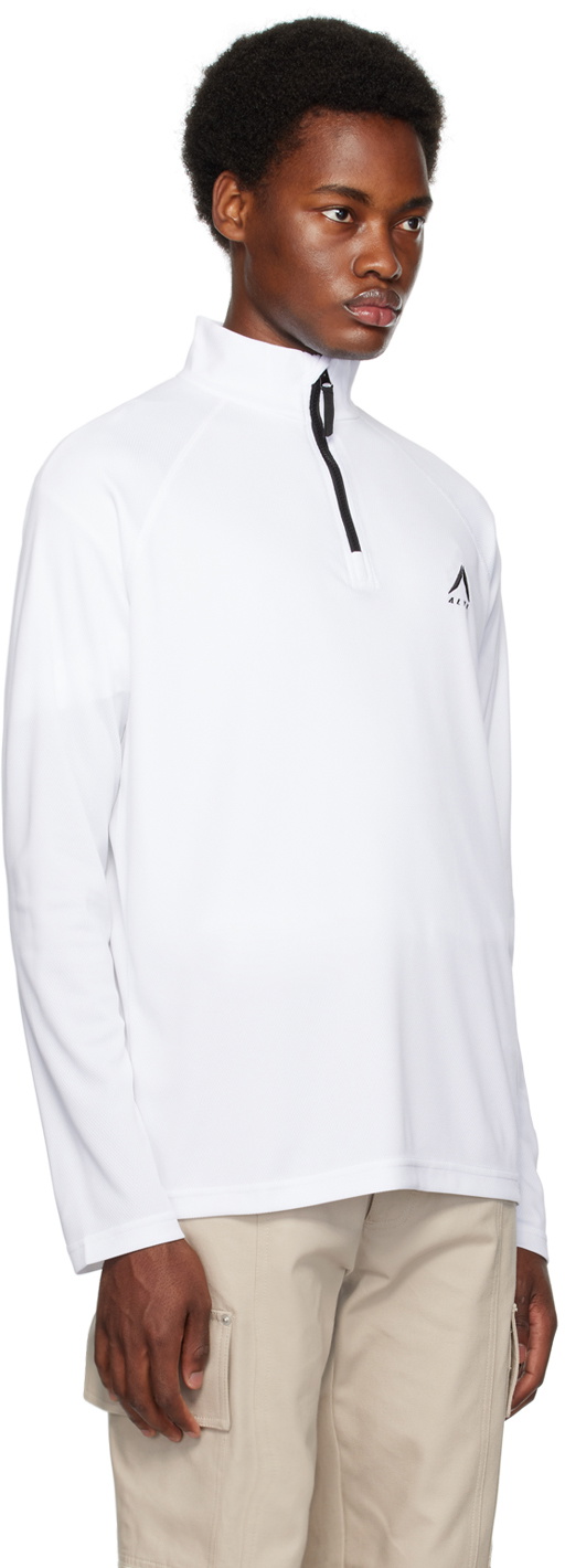 1017 ALYX 9SM White Quarter Zip Sweatshirt