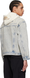 AAPE by A Bathing Ape Blue 'AAPE Now' Light Weight Denim Jacket