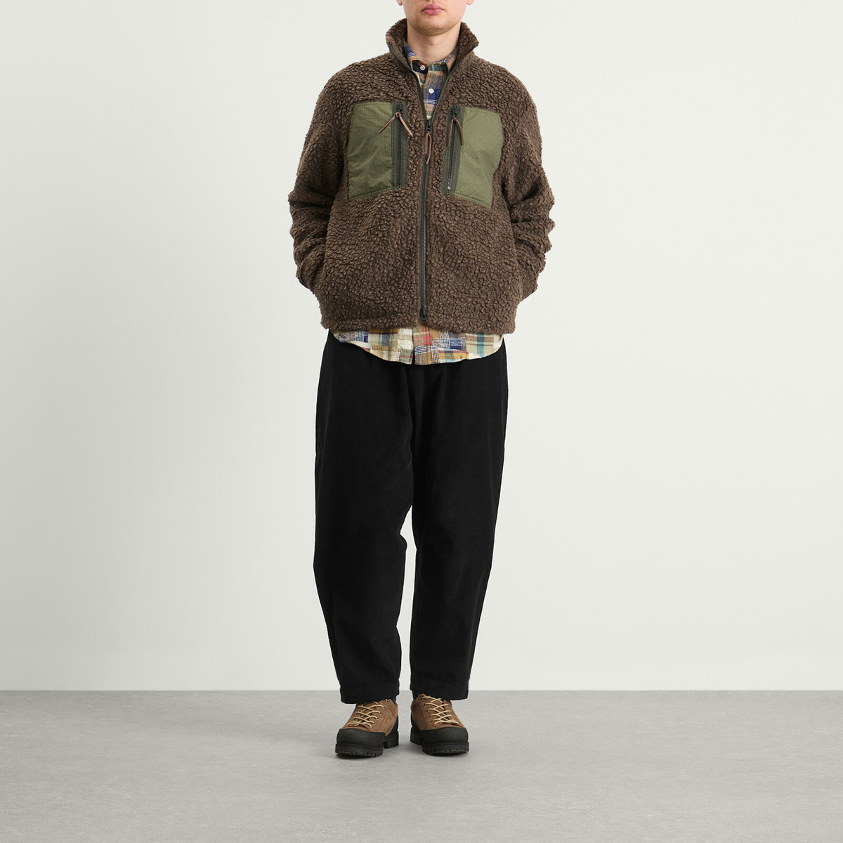 Café Mountain Men's Mountain Fleece Jacket in Earth And Moss