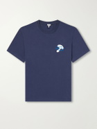 LOEWE - Embroidered Cotton-Jersey T-Shirt - Blue