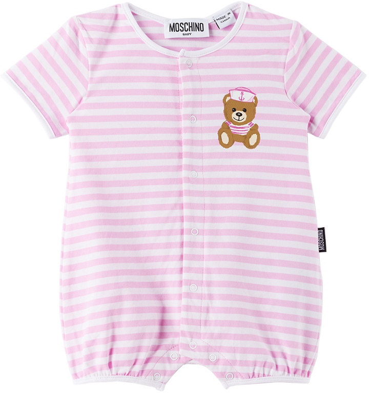 Photo: Moschino Baby Pink & White Striped Jumpsuit