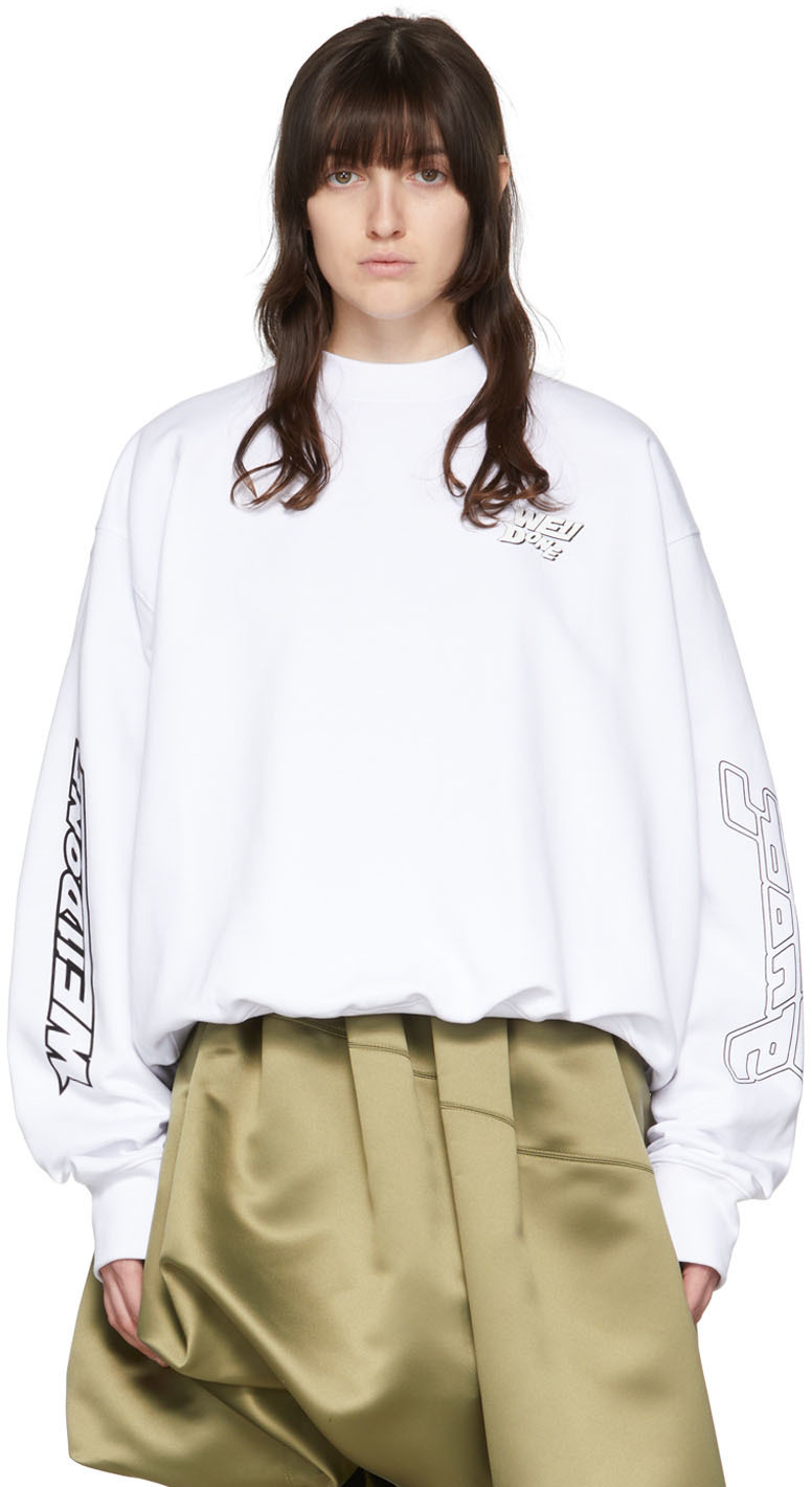 We11done White Cotton Sweatshirt
