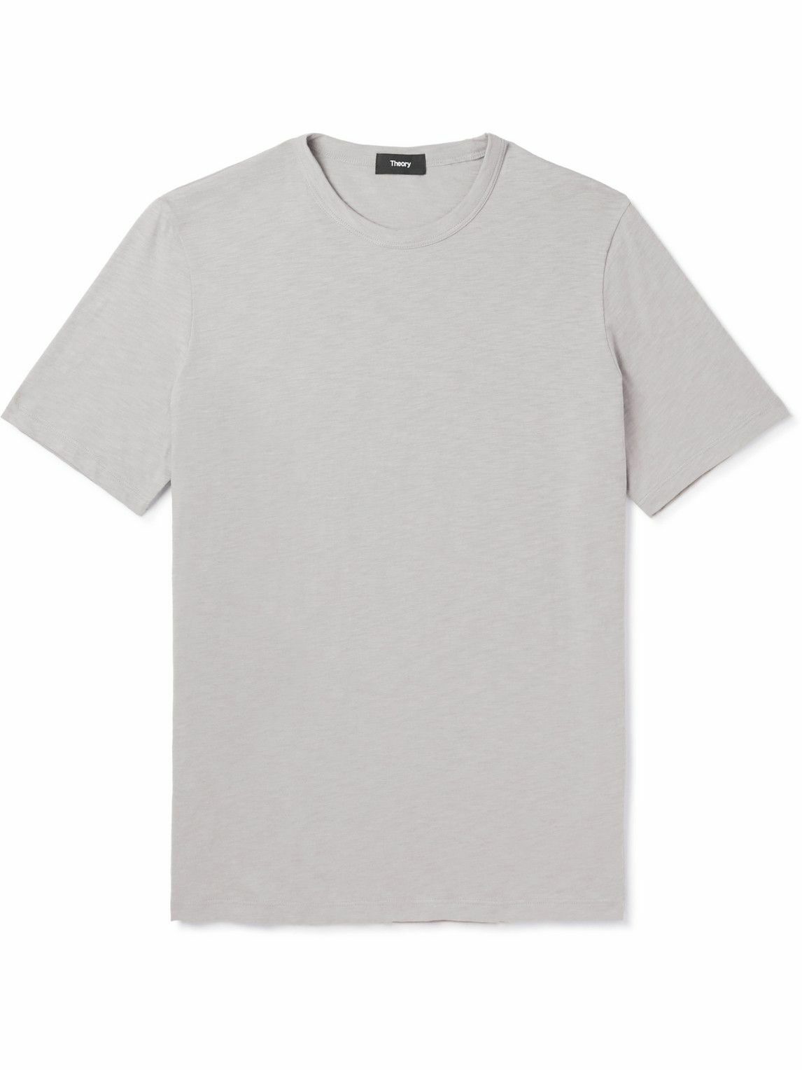 Theory - Cotton-Jersey T-Shirt - Gray Theory