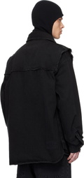 AMBUSH Black Layered Denim Jacket