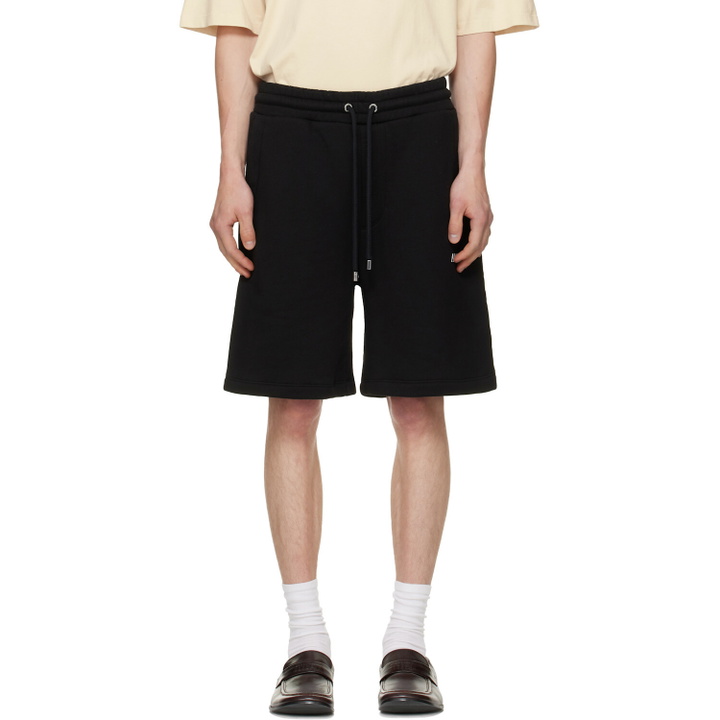 Photo: AMIRI Black Relaxed Pull On Sweat Shorts