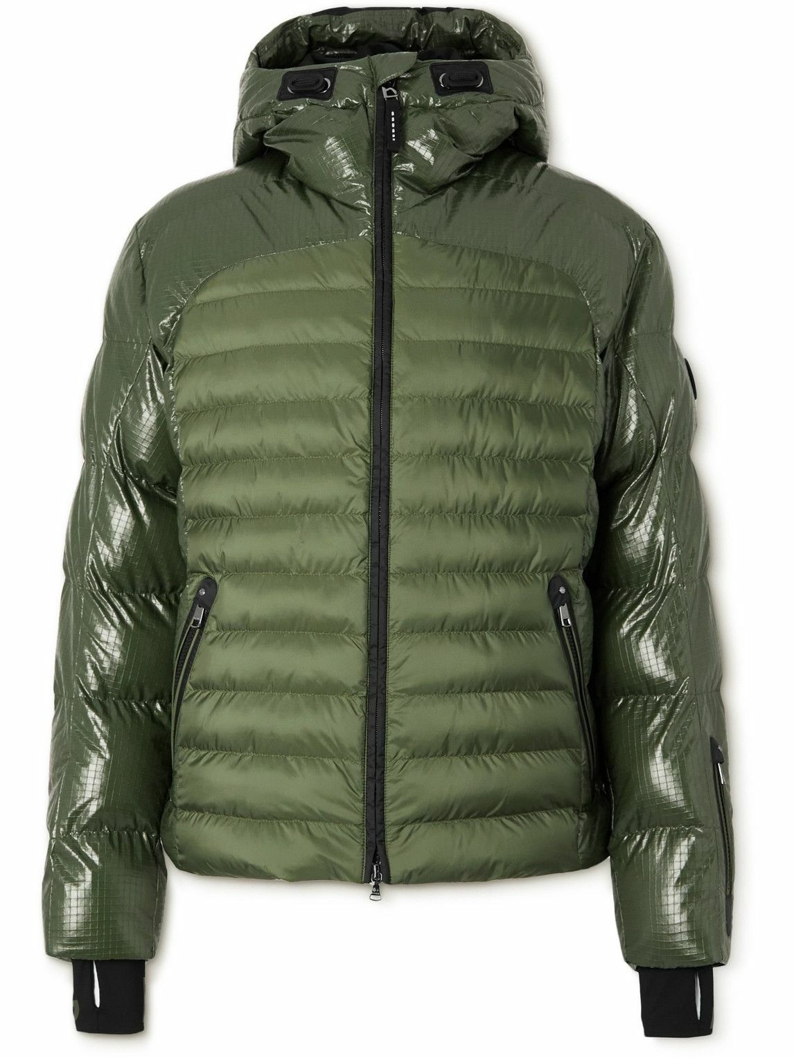 Bogner - Nelo Padded Shell-Trimmed Lacquered-Ripstop Hooded Ski Jacket ...