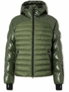 Bogner - Nelo Padded Shell-Trimmed Lacquered-Ripstop Hooded Ski Jacket - Green