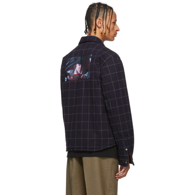 Undercover Navy A Clockwork Orange Check Shirt Jacket Undercover