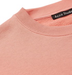 Acne Studios - Forba Logo-Appliquéd Loopback Cotton-Jersey Sweatshirt - Men - Pink