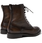 Berluti - Shearling-Lined Leather Boots - Men - Brown