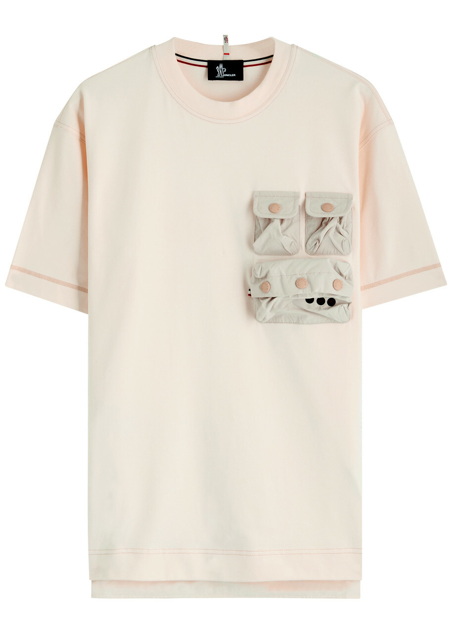 Moncler Grenoble Printed Faded Cotton T-shirt Black Moncler