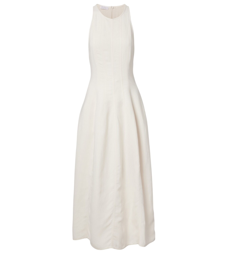 Photo: Brunello Cucinelli Cotton and silk maxi dress