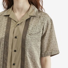TOGA ARCHIVES Women's TOGA High Twist Twill Short Sleeve Shirt in Khaki