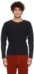 Homme Plissé Issey Miyake Navy Basics Long Sleeve T-Shirt