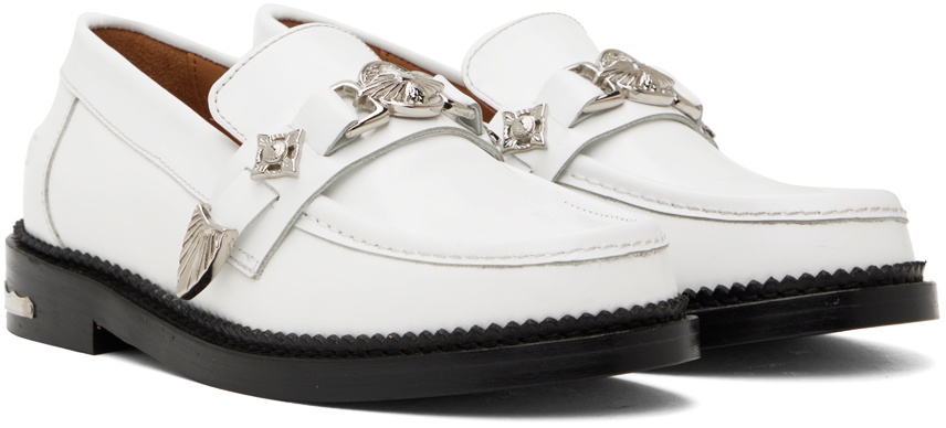 Toga Pulla White Metal Loafers