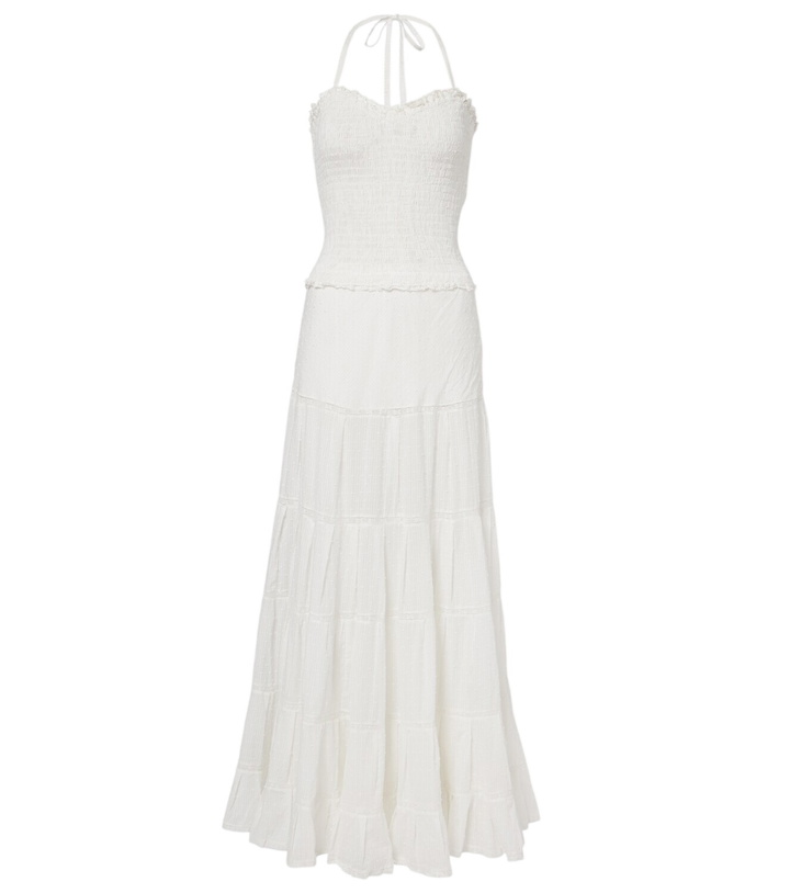 Photo: Poupette St Barth Foe shirred cotton maxi dress