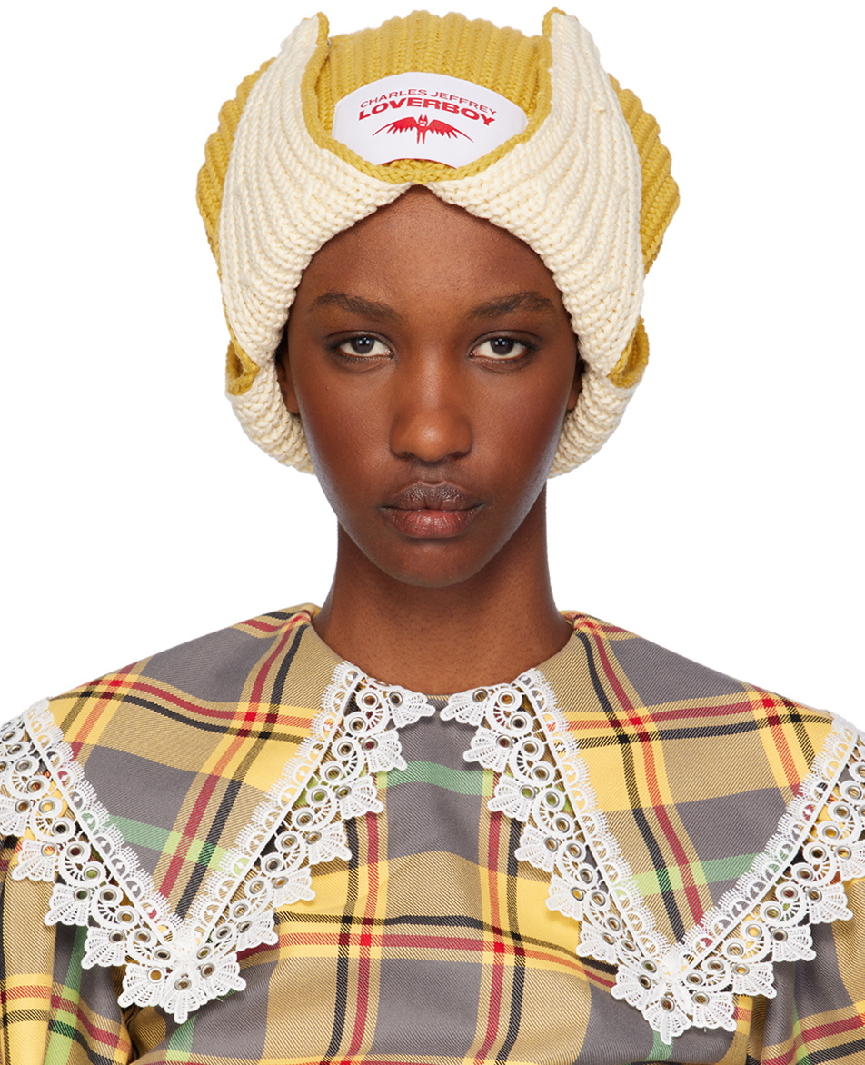 Charles Jeffrey LOVERBOY Yellow Chunky Banana Beanie Charles