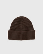 Ganni Structured Rib Beanie Brown Womens Beany