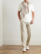 Brunello Cucinelli - Logo-Print Cotton and Silk-Blend Jersey T-Shirt - White