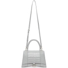 Balenciaga Grey Croc Hourglass Bag
