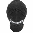 Balenciaga Men's Metal Logo Cap in Faded Black/White