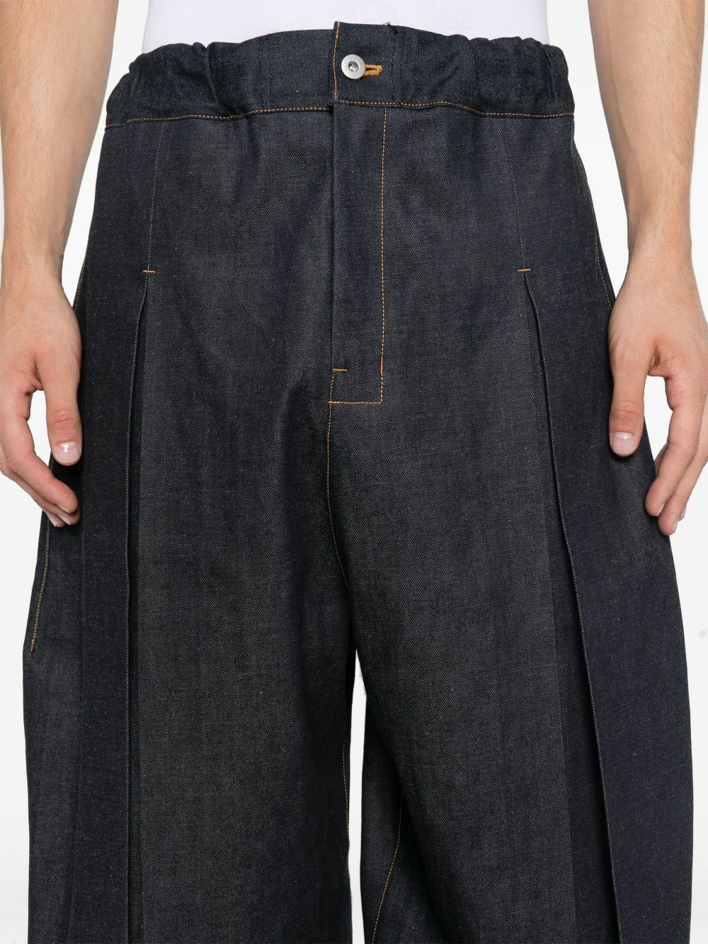 SAGE NATION Blue Box-Pleat Jeans SAGE NATION