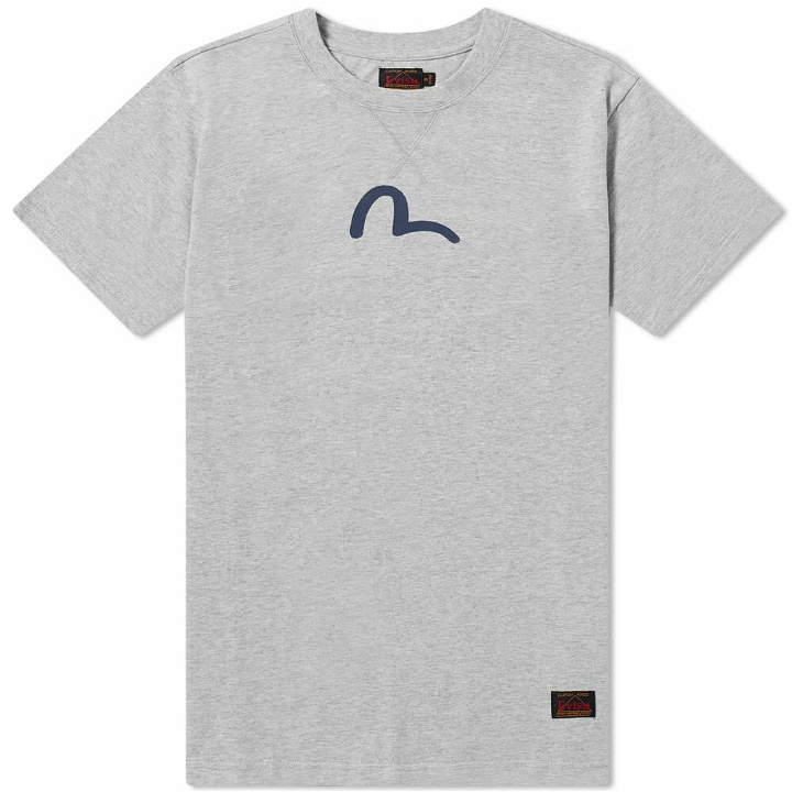 Photo: Evisu Men's Seagull Print T-Shirt in Heather Grey