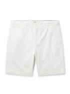 Hartford - Byron Slim-Fit Straight-Leg Garment-Dyed Cotton and Linen-Blend Shorts - White
